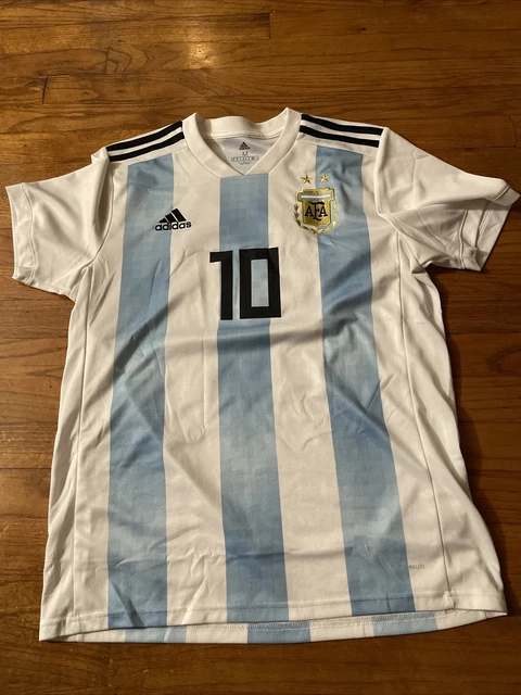 Lionel Messi 2018 Adidas Argentina Home World Cup Men Size Medium Shirt/Jersey