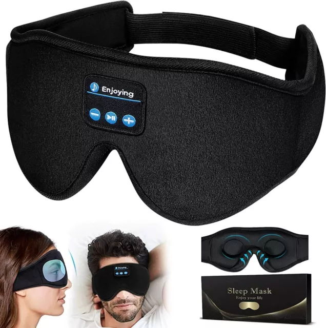 Masque de sommeil Bluetooth 3D avec casque de sommeil, musique et oculaire