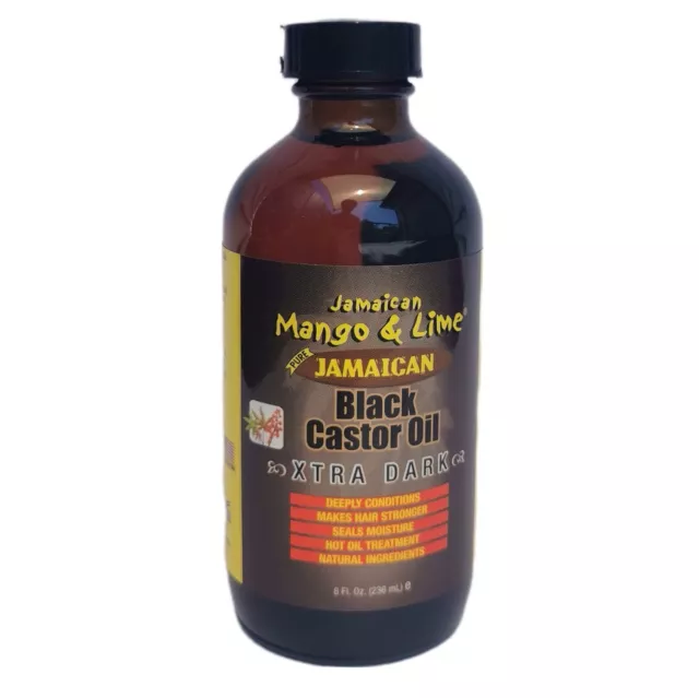 Jamaican Mango & Lime Extra Dark Pure Jamaican Black Castor Oil 8oz - AU Stock