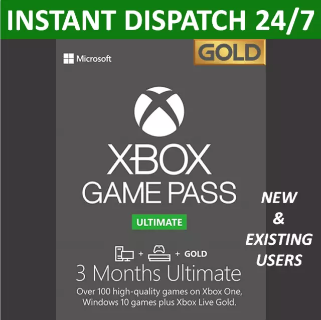 3 Months Xbox Game Pass Ultimate Membership Fast Delivery