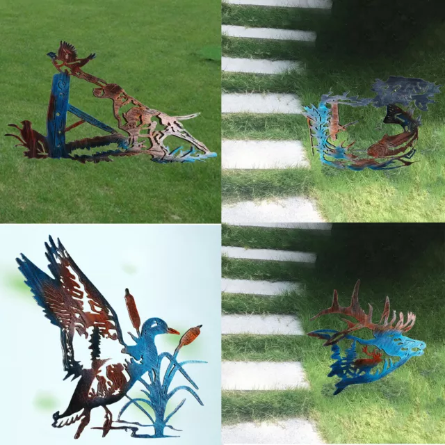 Silhouette Jeu De Jardin En Métal pour la Décoration Pelouse Ornements