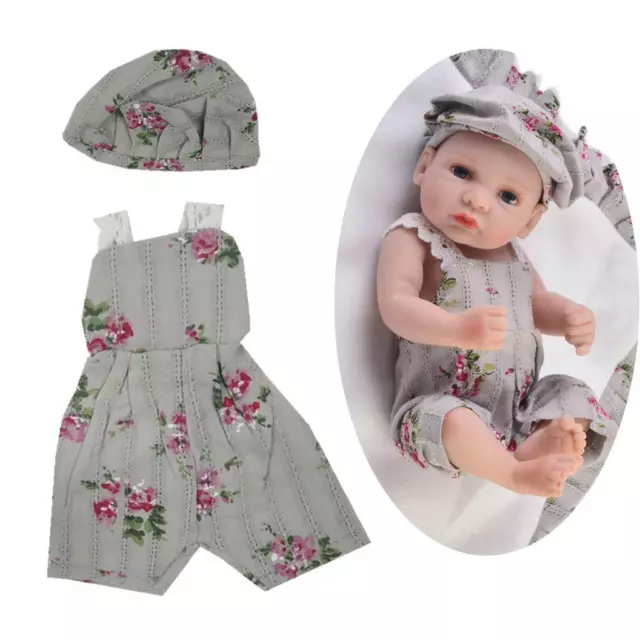 Bambola Vestiti Tuta Cappello Carpet Decor per 10-11 pollici Reborn Doll