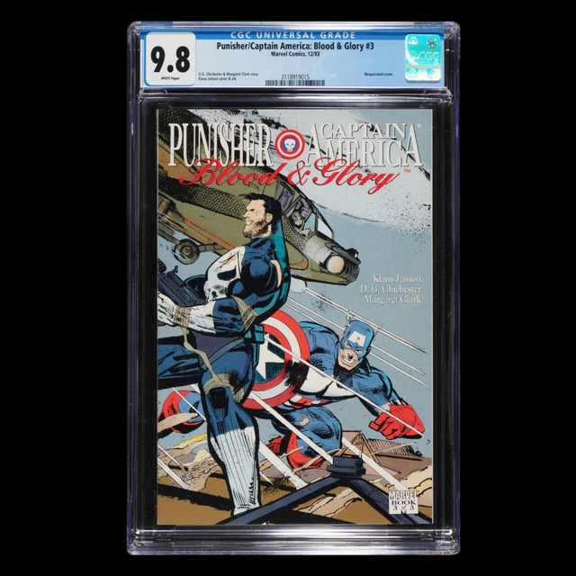 Punisher/Captain America Blood And Glory #3 Marvel (1992) Cgc 9.8 White Pages