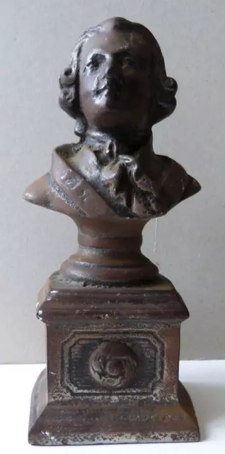 Buste d'homme statue  Statuette en fonte de fer 19e siècle MOZART