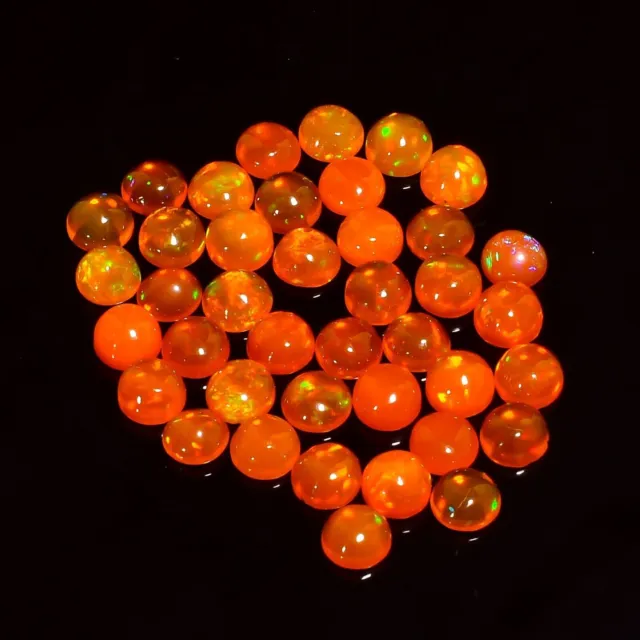 Opale éthiopienne orange cabochon rond pierres précieuses en vrac Lot 23,15...