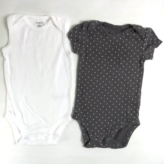 2pc Baby Girl Clothes Carter's 6 Months Bodysuit Set