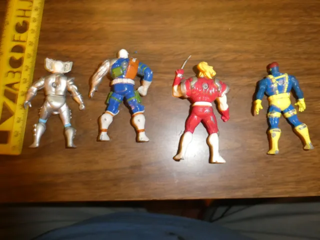 Vintage 1994 / 95 ToyBiz Marvel Metal  Die Cast 2.5" figures lot of 4 Wolverine