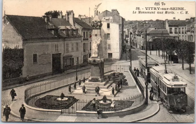 94 VITRY SUR SEINE - le monument aux morts (tramways)