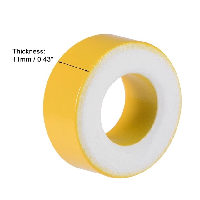 Anneau De Ferrite Noyau Toroïdal 23,5x47,3x18,5 Mm – Pour Filtres, Selfs, Transformateurs – Noir, Poudre De Fer