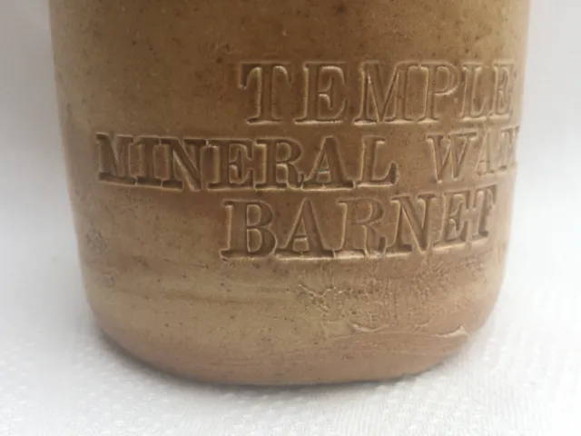 Temple Mineral Waters Barnet London ginger beer bottle 1890-1920 by Bourne Denby