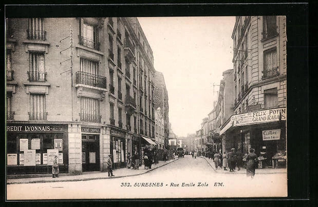 CPA Suresnes, Rue Emile Zola, street view