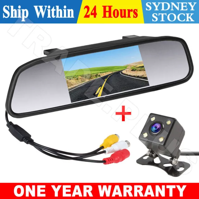 Reverse Camera 4.3in Reversing Camera Rear View Cam Kit Waterproof HD Camera