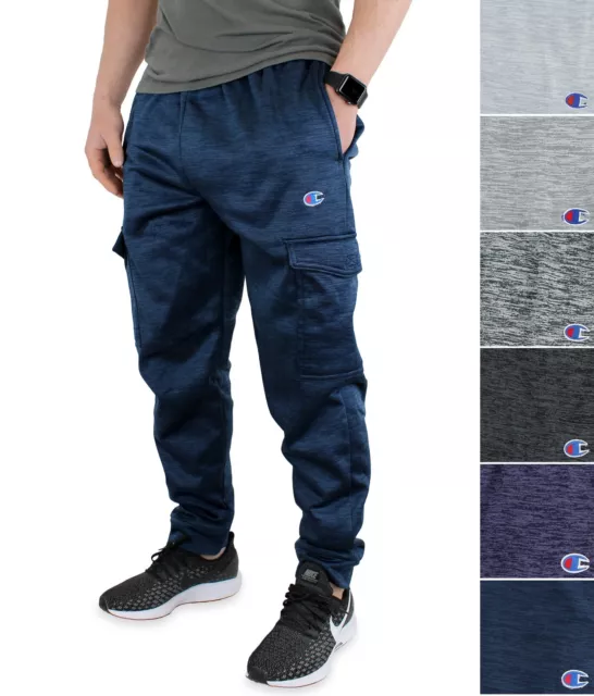 Champion Men's Cargo Sweatpants Taper Leg Fleece Four Pocket Jogger Workout Pant