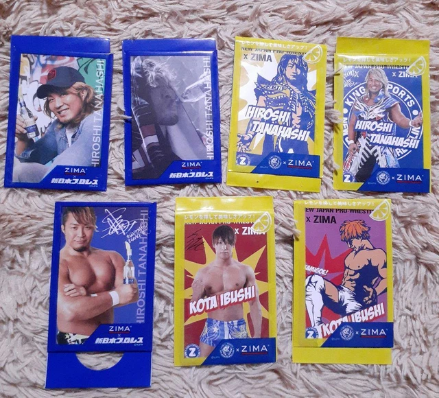 New Japan Pro-Wrestling Hiroshi Tanahashi Kota Ibushi Zima Card Set Of