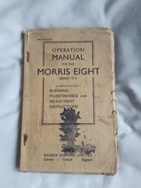 Operation Manual for the Morris Eight Series E , Morris 8
