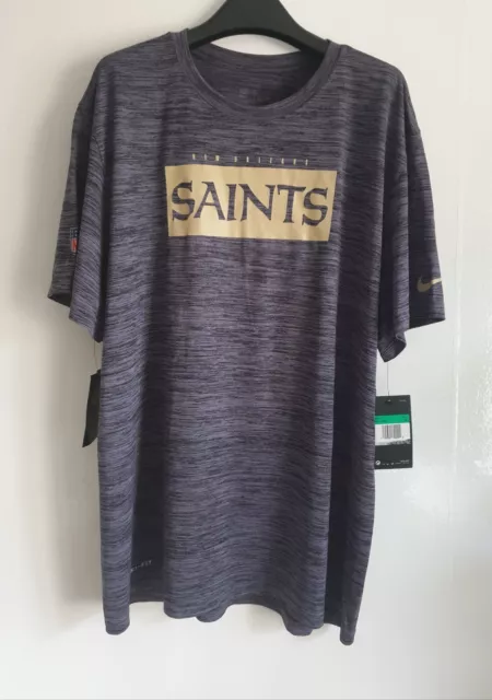 Nike Dry Men's NFL New Orleans Saints T-Shirt Standard Fit XL New With Tags