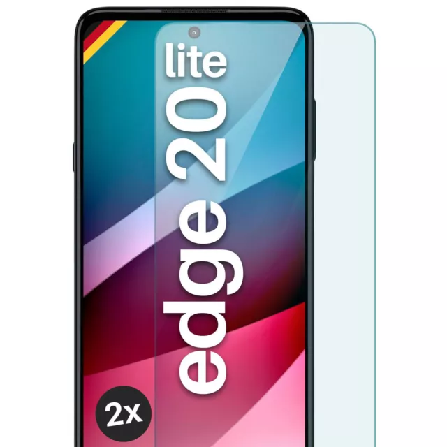 2x Echt Glas für Motorola Edge Lite Panzerfolie Hartglas Premium Displayschutz