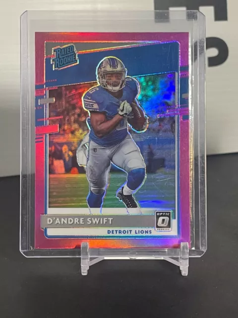 2020 DONRUSS D’Andre Swift RATED ROOKIE PINK OPTIC PRIZM Preview RC Holo Deandre