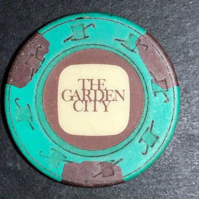 Vintage Clay Casino $1 Chip - The Garden City - San Jose, CA