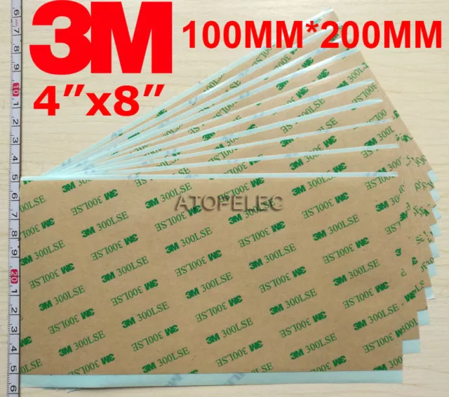 3M 300LSE Double Sided SUPER STICKY HEAVY DUTY SHEET of ADHESIVE TAPE 4"x8"