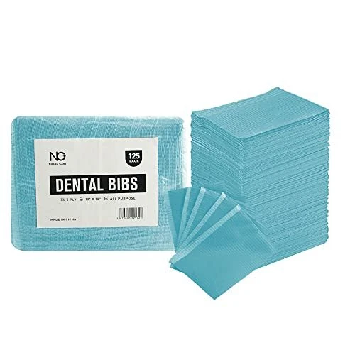13" x 18" Dental Bibs Disposable Pack of - Soft and Waterproof 13 x 18 125 Blue