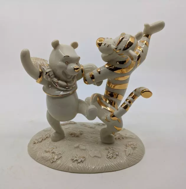 (A) Lenox Disney Winnie the Pooh & Tigger Splendiferous Dance Figurine - Vintage