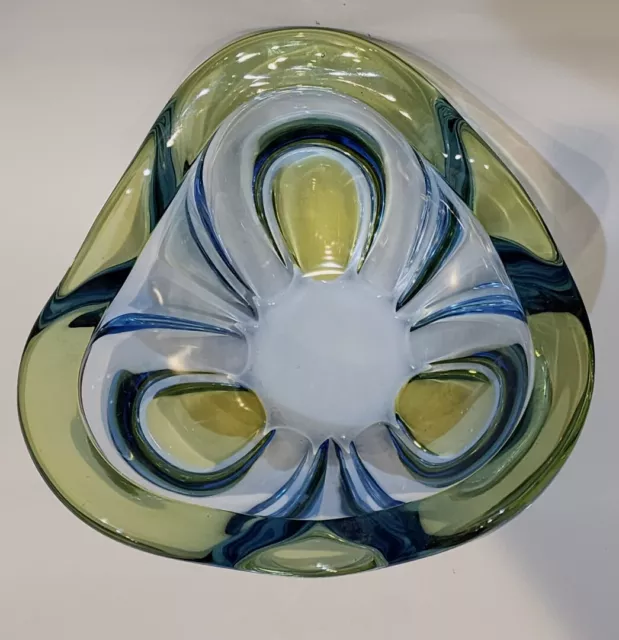 Vintage Mid-century Modern Blown Glass Centerpiece Bowl