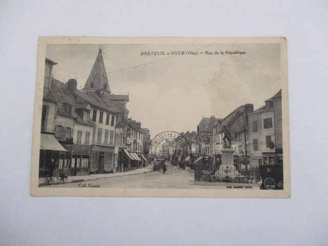 Cpa Oise 60 Breteuil S Walnut Rue De La Republique