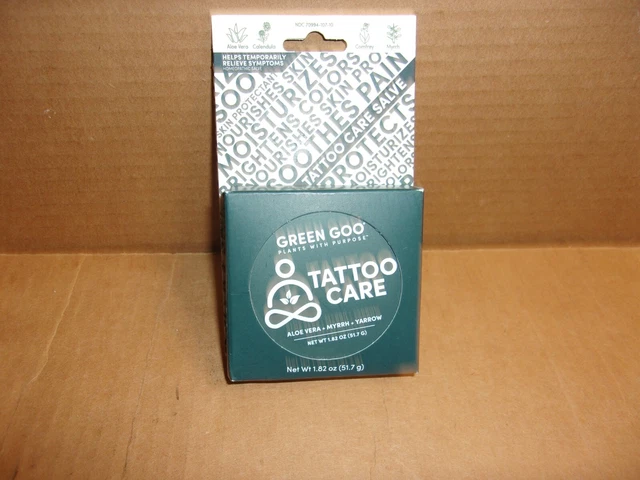 Green Goo Tattoo Care Salve 1.82 oz (51.7 g) Aloe Vera Myrrh Yarrow BB 8-2024