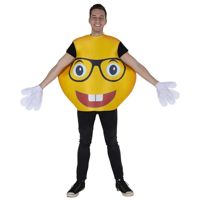 Dress Up America Smiley Glasses Emoji Costume  for Adults