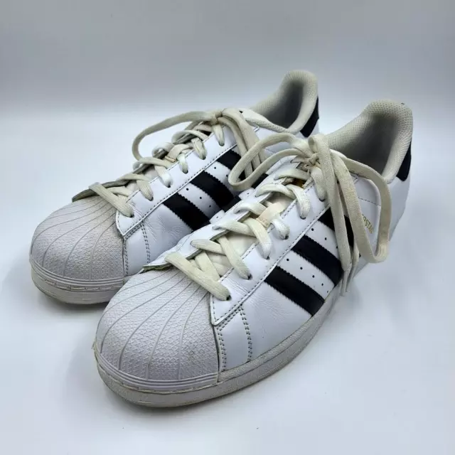 Adidas Superstar C77124 Cloud White Core Black Mens Sneakers Shoes Size US 10