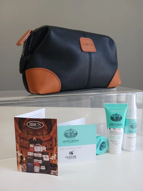 Kit De Commodités Bric's Qatar Airways Classe Affaires - Pochette De Voyage Verte