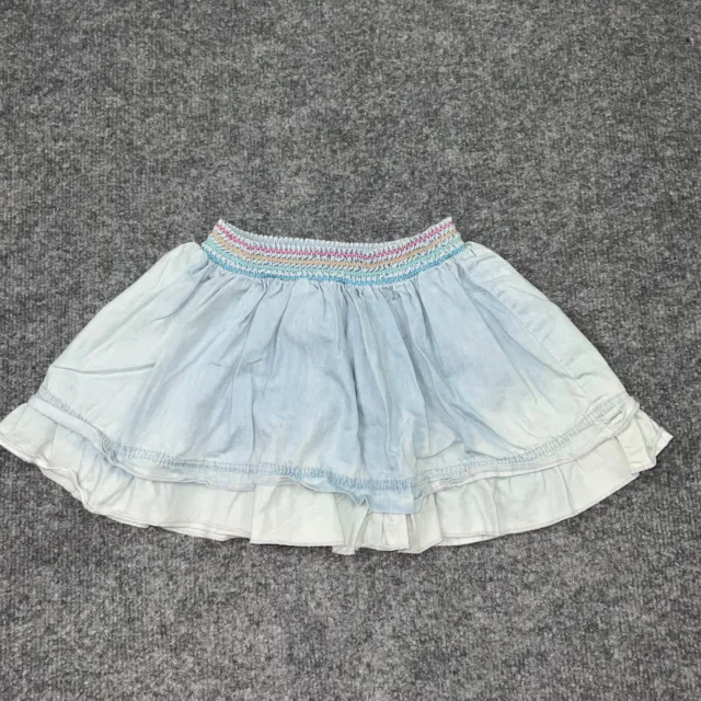 Koala Kids  Skort baby girls size 24M 2T Blue Elastic Waist Ruffle Hem