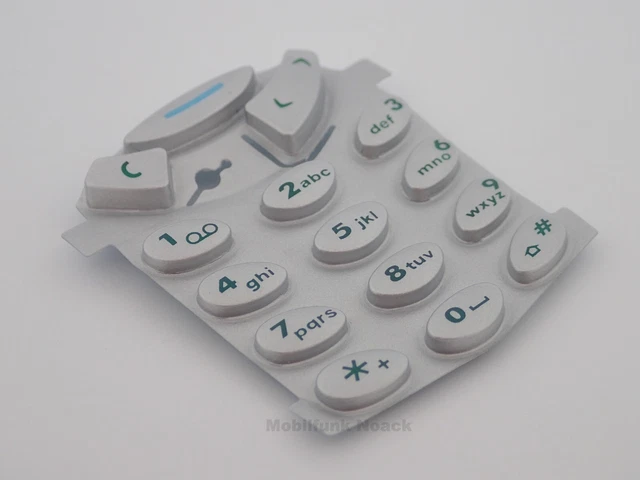 ORIGINAL NOKIA 3310 3330 Tastatur | Keypad | Keymat Silber Silver NEU ...