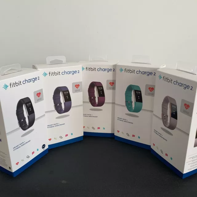 Fitbit Charge 2 HR Heart Rate Monitor Fitness Wristband Tracker S&L-All Colors