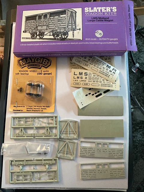 SLATER'S 4MM WAGON Kits LMS MIdland railway large cattle wagon £10.00 ...