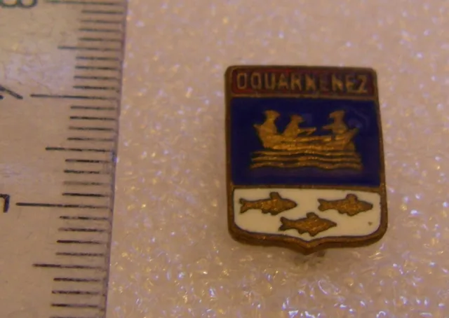 Broche Ancienne Blason Douarnenez Coat Of Arms Pin Armoiries Heraldique