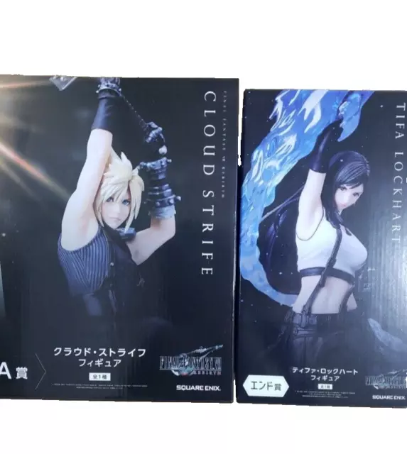 Final Fantasy VII FF7 Rebirth Kuji Tifa & Cloud Figure set A &End SQUARE ENIX