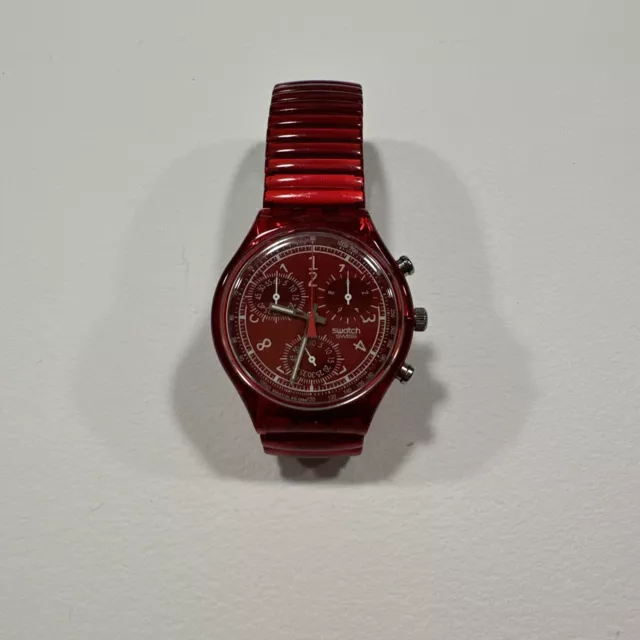 1996 vintage Swatch Chrono LE ROUGE - SCR101