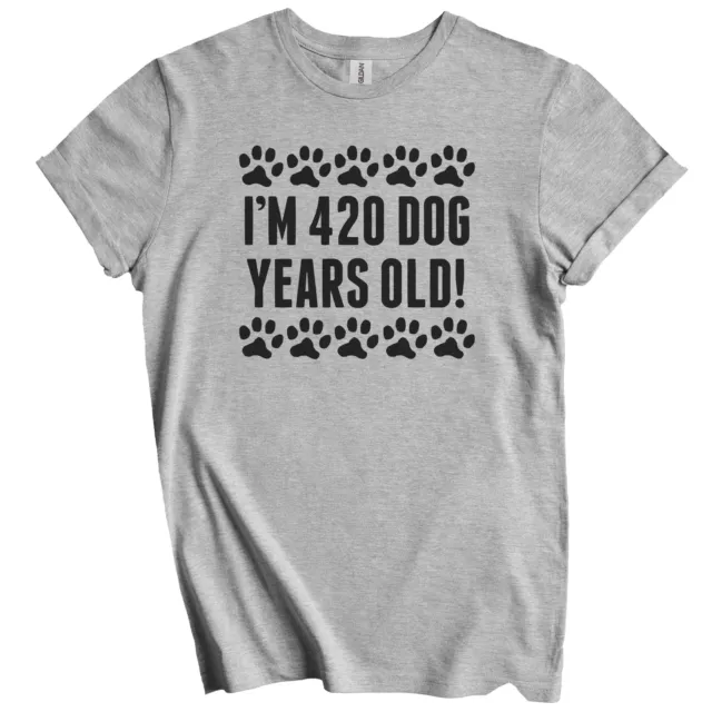 420 DOG YEARS Old Funny 60th Birthday Math T-Shirt - 60th Birthday Gift ...