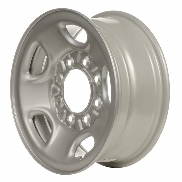OEM Remanufactured 16x6.5 Steel Wheel, Rim Flat Silver Full Face Painted - 5195