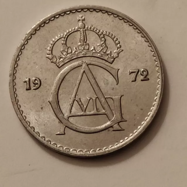 1972 Swedish 10 Ore Coin Sweden