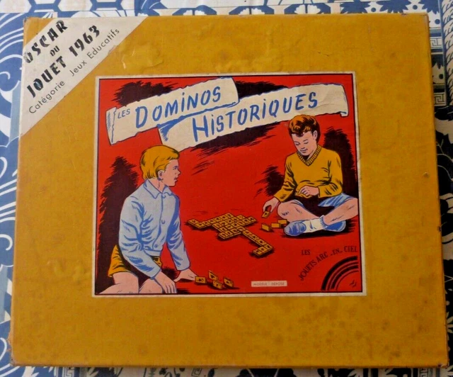 Jeu Ancien Cartes Card Dominos 1900 – Collection Vintage Boîte D'Origine, 28 Cartes Miniatures