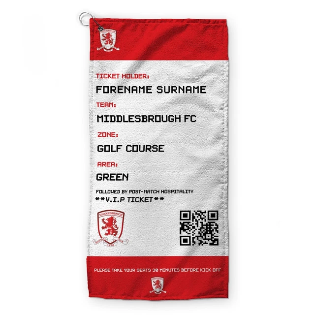 Middlesbrough FC - Offiziell lizenziertes personalisiertes Golftuch