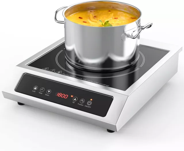 Commercial Electric Induction Cooktop One Burner Electric Hot Plate Touch 110V