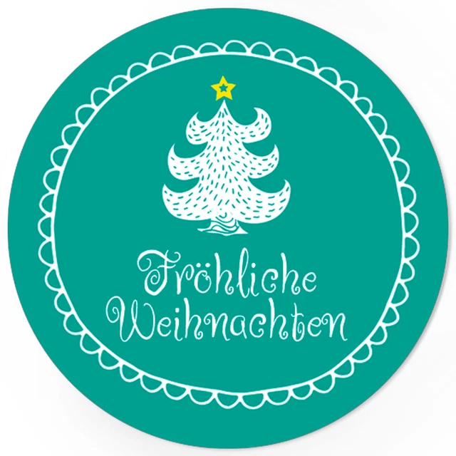 48 Weihnachtsaufkleber Geschenk Aufkleber Etiketten Weihnachten Xmas grün 7