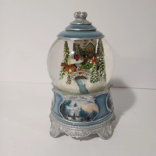 THE BRADFORD EXCHANGE Thomas Kinkade Jingle Bells Christmas Musical