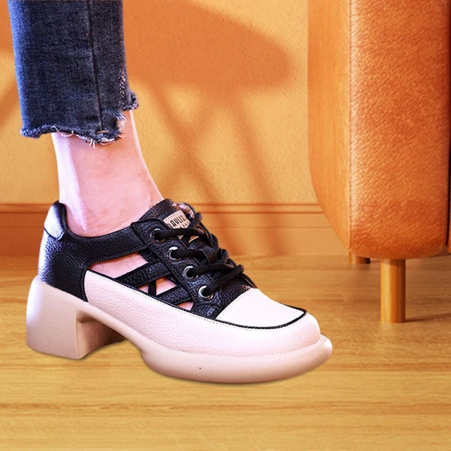 Sandales à talons en cuir PU pour femmes à lacets élégantes chaussures à