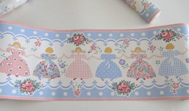 3 Rollos Laura Ashley Papel Mural Borde NIÑAS Baile Floral Pared Vinilo De Colección