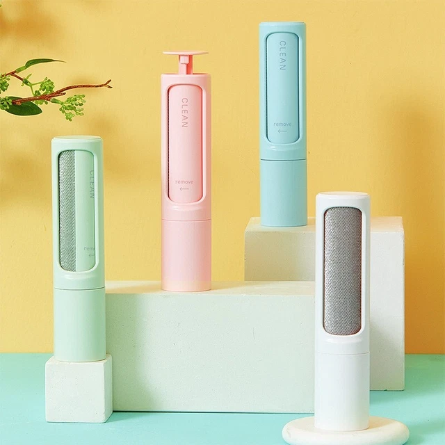 2-1 Reusable Pet Hair Remover Brush Lint Roller Portable Effective Self Cleaning